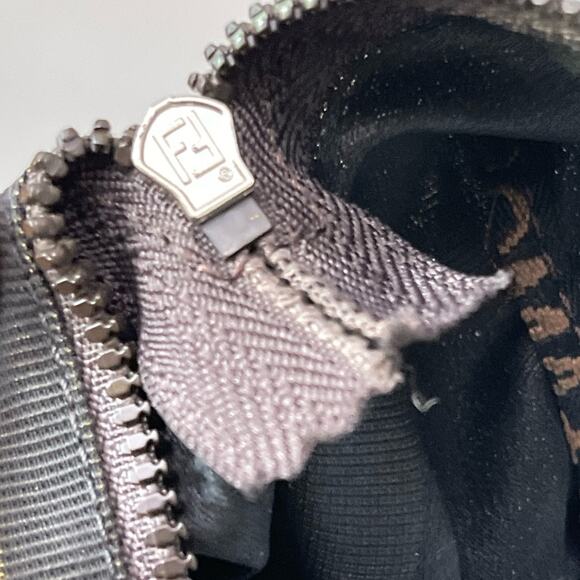 Fendi Roma Pequin Striped Brown Canvas Mini Bag - Picture 8 of 10